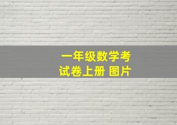 一年级数学考试卷上册 图片